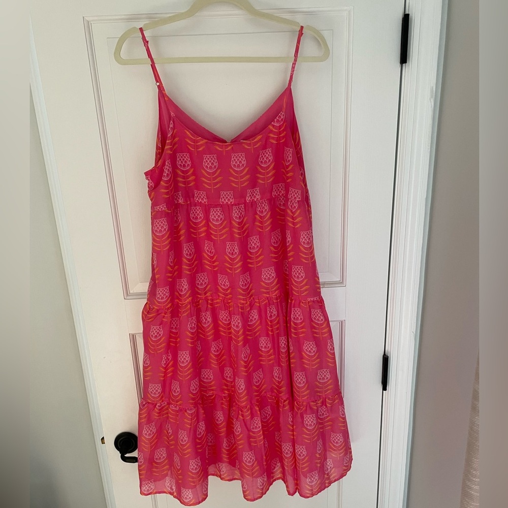 Pink print dress